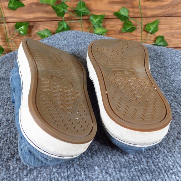 Sanuk Avery Hemp Women Casual Slip On Sneakers Size 7 Everyday Blue Fabric - Picture 5 of 6